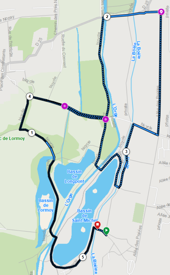 Tracé GPS du parcours du SaintMich'Trail